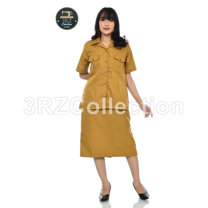 Baju Seragam Dinas Pns Pdh Wanita Saku Atas Lengan Pendek - Baju Seragam Dinas Lengan Pendek Wanita