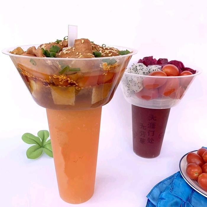 Cup Snack Tray Bowl (10Pcs) Mangkok + Cup Cup Injeksi Gelas Plastik Thinwall
