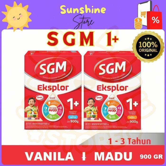 Terbaik Best Quality 100% Original Sgm 1+ Rasa Vanilla Madu - 900Gr - Susu Pertumbuhan Anak Usia 1-3