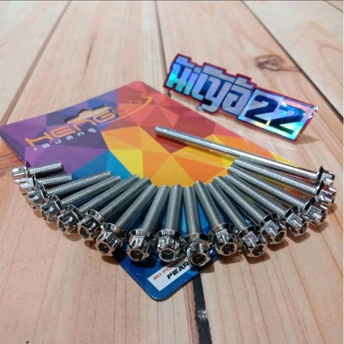 Probolt sett baut cvt beat scoopy esp spacy stainless 2 kunci original Heng Thailand