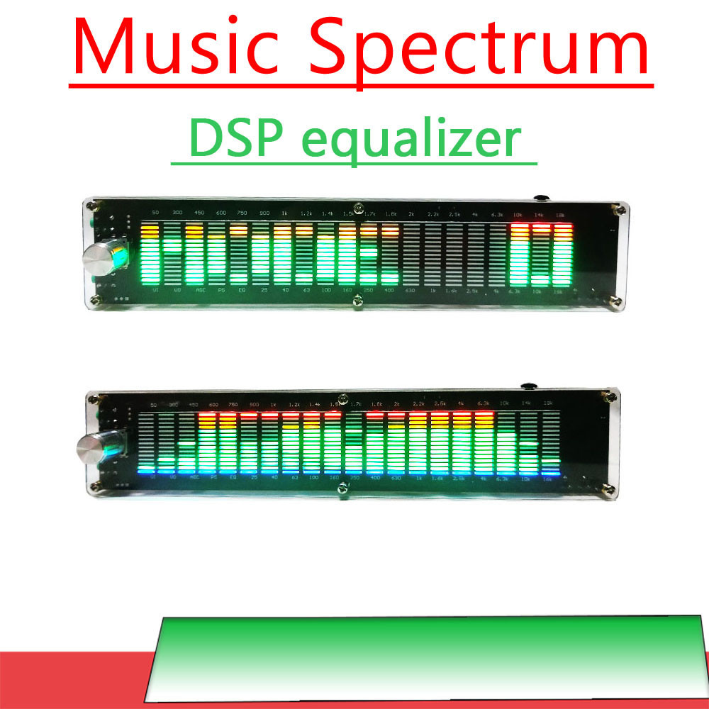 LED Tampilan Spektrum Musik Multimode DSP Lampu Indikator Tingkat Equalizer Penganalisis Irama VU Me