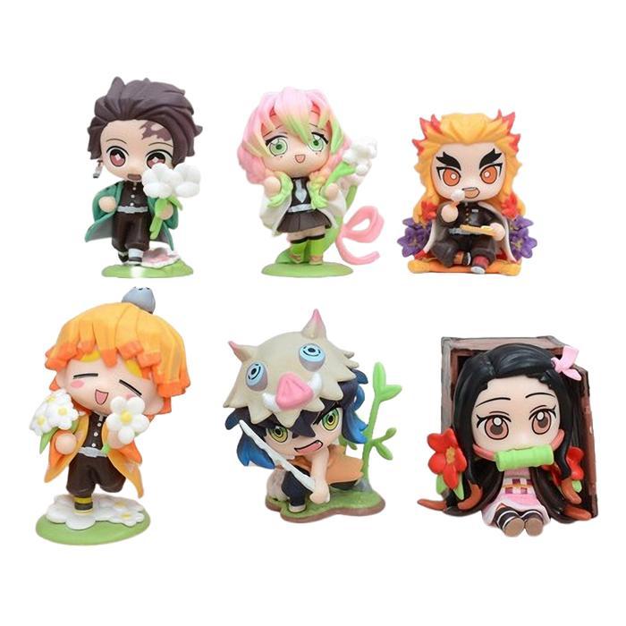 Kimetsu No Yaiba Set Mini Action Figure Pvc