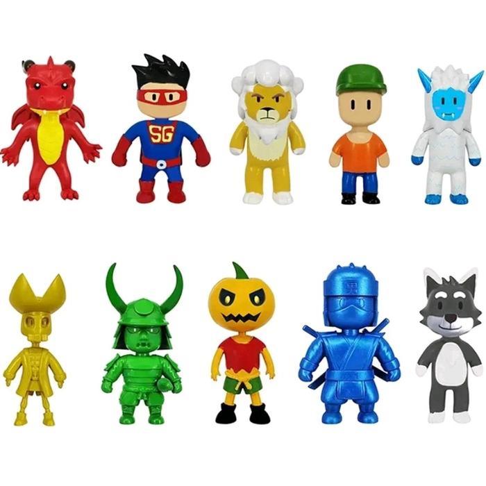 Stumble Guys Figure Set Hiasan Topper Cake