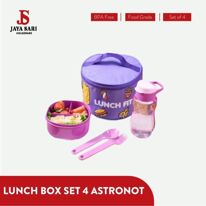 TAS BEKAL ANAK ASTRONOT SET 4 / LUNCH BOX ANAK SET KIT DENGAN TAS