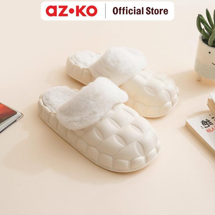 Azko Ataru Ukuran 40/41 Sandal Rumah Igloo - Putih Home Slippers Alas Kaki Sandal Kamar Sendal Rumah