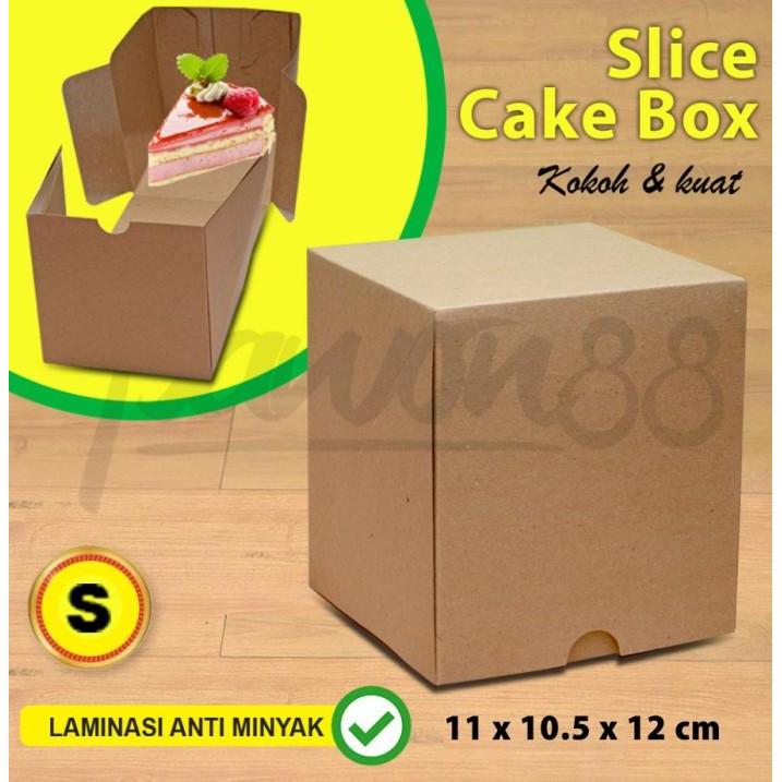Kotak Box Dus Kue Cake SLICE (S) Tart-Cupcakes-Brownies-Blackforest