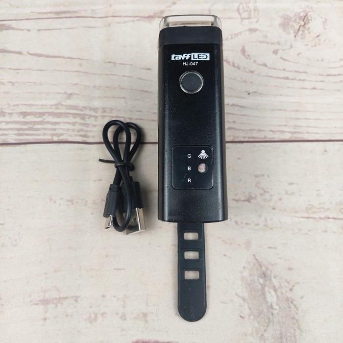 Taffled Lampu Sepeda Led Usb Rechargeable Xpg 350 Lumens - Hj-047