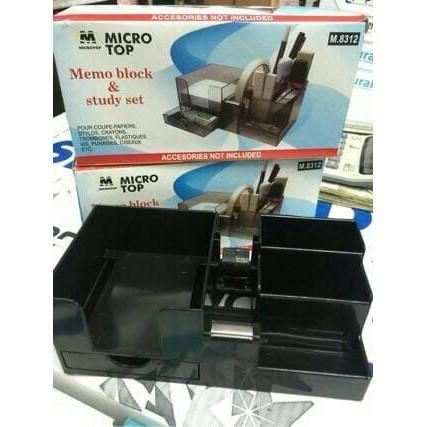 BOS Meja/ Desk Set/ File Organizer/ Folder Meja/ Office Alat Hitam