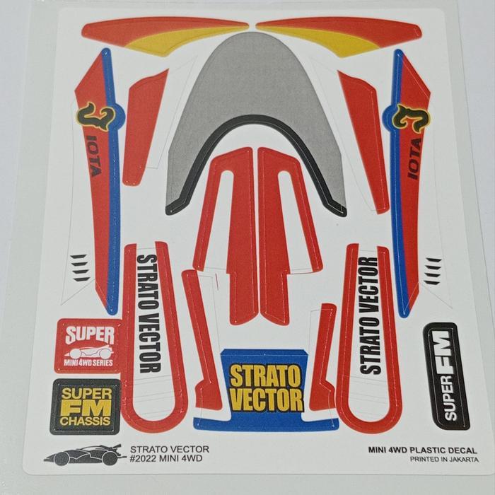 Decal Mini 4Wd Strato Vector/Sticker Tamiya Strato Vector