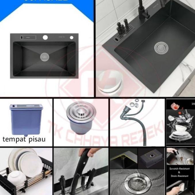 KITCHEN SINK 7545 STAINLES BLACK/ OMON 7545 PISAU/BAK CUCI PIRING/KITCHEN SINK SET/ KITCHEN SINK SET