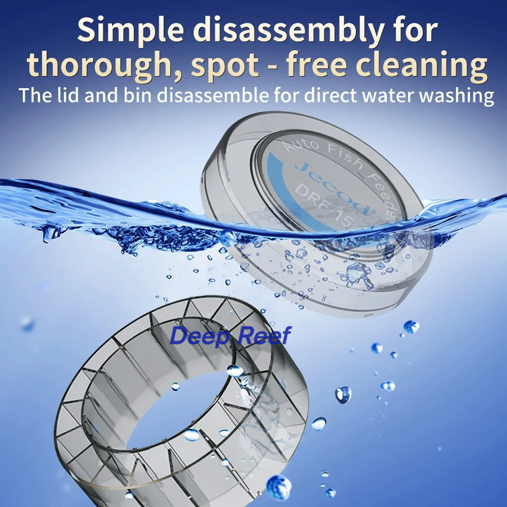 Jebao Jecod DRF-15/20 Automatic Fish Tank Feeder Remote Control Timed Quantified Large Capacity Food