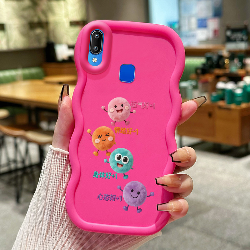 Casing Untuk VIVO Y91 Y91i Y93 Y95 Case Casing tas emosi bulu pola HP Cesing lunak Silikon Softcase 