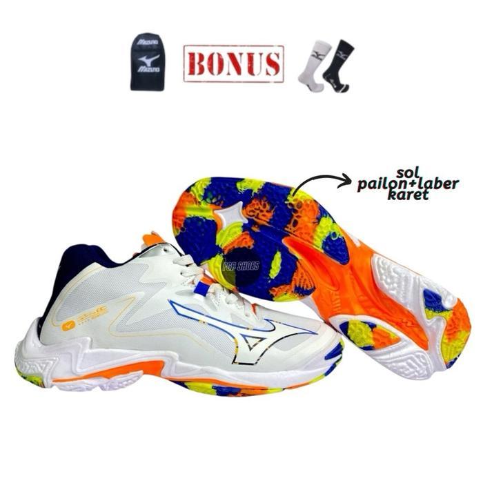 ORIGINAL Sepatu Mizuno Wave Lightning Mizuno Z 8 Terbaru Pria Wanita Sepatu Voli READY STOCK