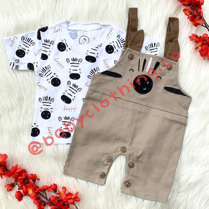 baju setelan bayi 0 6 bulan overall bayi cowok cewek kekinian baju kodok bayi laki laki perempuan