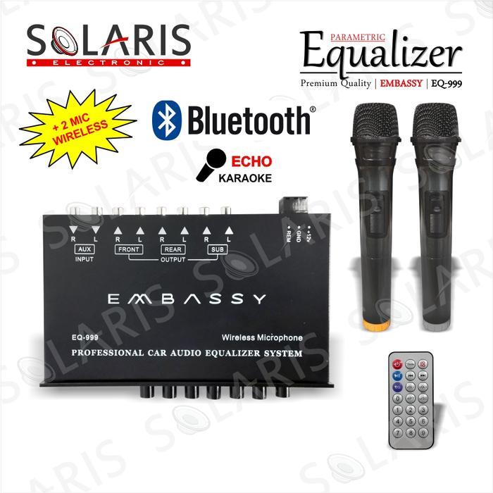 Parametric Equalizer Mobil Bluetooth Mic Wieless Embassy Eq-999 Preamp Car Terbaik