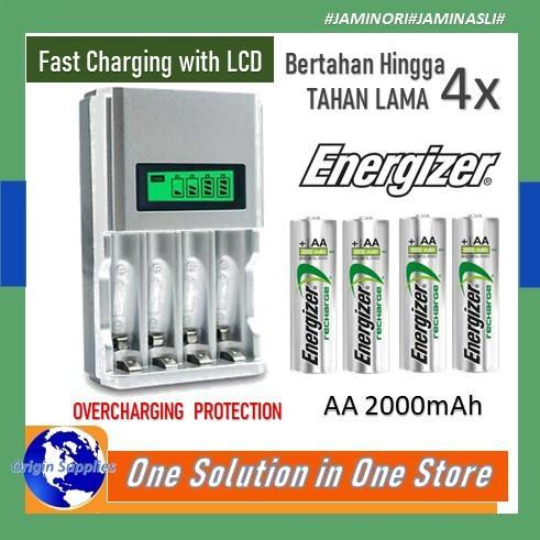Charger Battery Aa / Aaa + 4 Battery Aa 2000 Mah Energizer