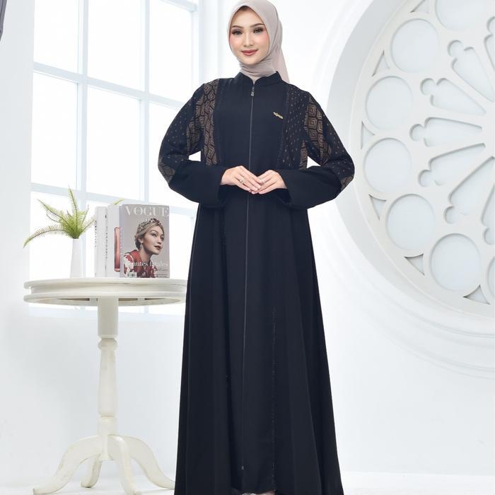 Abaya Luna Abaya Umroh Gamis Simple Wanita Remaja Dewasa Khusus Hitam