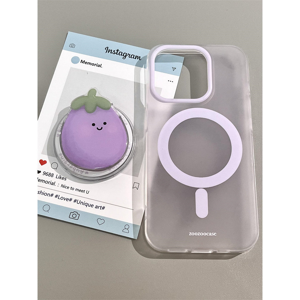 Premium Ungu Tembus Pandang Case Iphone 17 Pro Max 17 Air 11 13 15 Pro Max 16 Plus Ip 12 13 16E 14 1