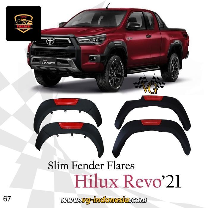 Ready Over Fender Hilux 2021 -2025 Red Ori Import High Quality Fender Flare Hilux 2021 2022 2023