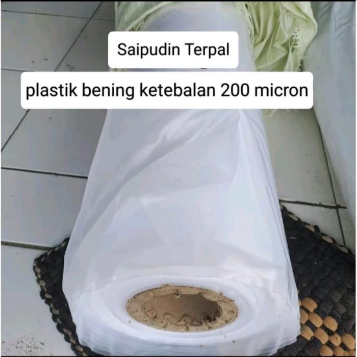( ukuran custom ) terpal plastik bening transparan per meter