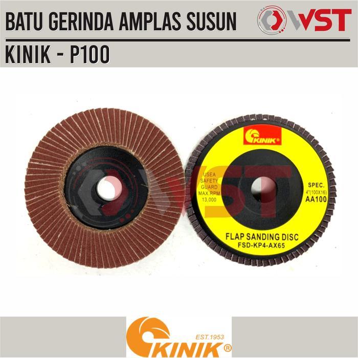KINIK Batu Amplas Susun Bulat 4inch A100 / Kinik Flap Disc Grid 100
