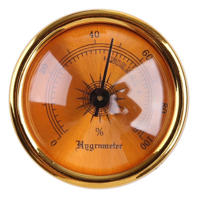 Cigar Hygrometer Cigar Humidifier Precision Round Hygrometer for Tobacco Moisturizing Increased Humi