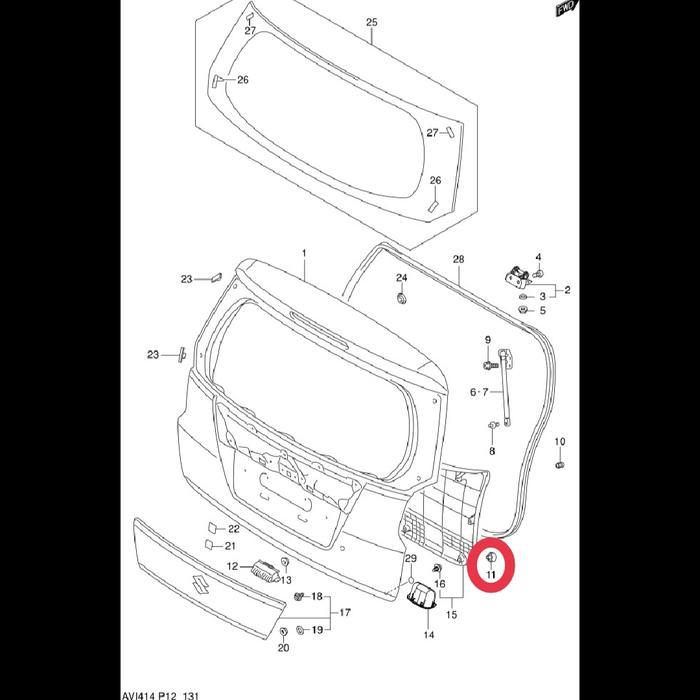 KARET STOPPER PINTU BAGASI ERTIGA