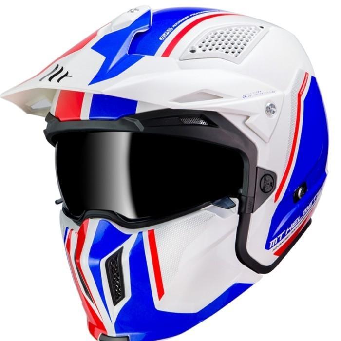 MT Streetfighter SV Twin B7 Pearl Blue Modular Helmet