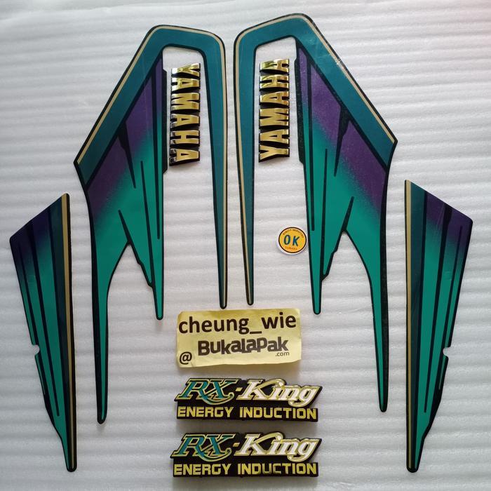 Lis Body/Striping/Stiker + Emblem Tangki Yamaha Rx King 1995 Hijau Tua