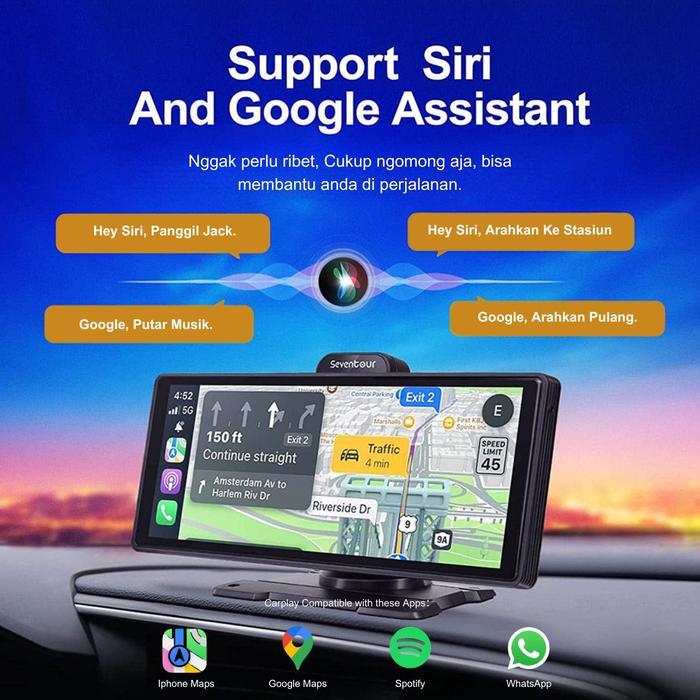 (COD) JK Nirkabel IOS Carplay&Android Auto 10+Kamera Layar Sentuh Mobil Navigasi Pemutar Video