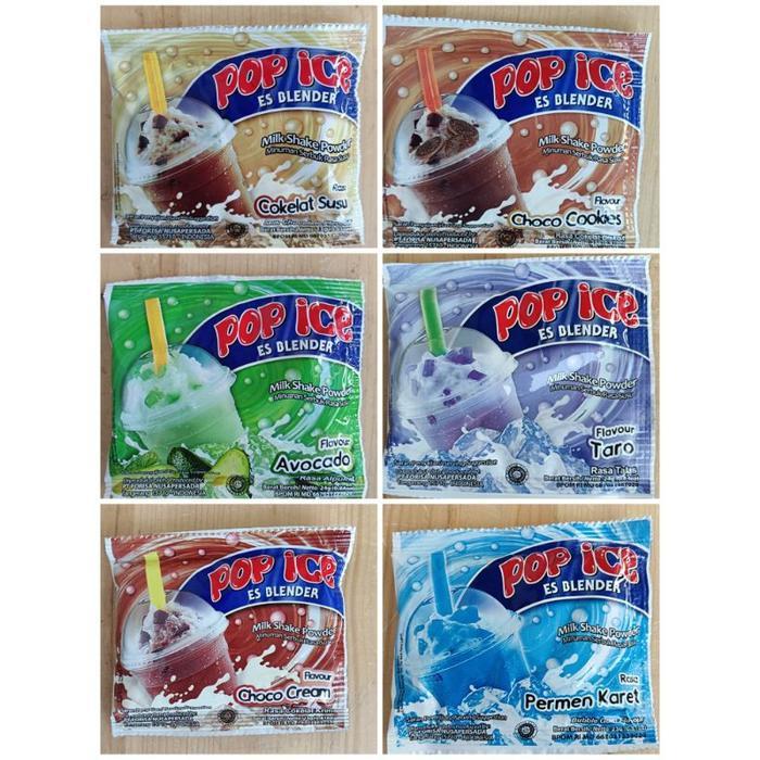 "New" POP ICE 10 bungkus pop ice coklat cream cheese permen karet taro yogurt strawberry es doger