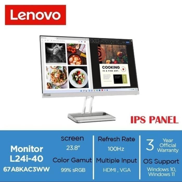 Monitor LENOVO L24i-40 23.8 FHD Hdmi Vga 24 inch