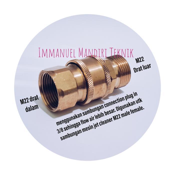 QUICK RELEASE M22 MALE FEMALE / JET CLEANER M22 / NEPEL STEAM M22