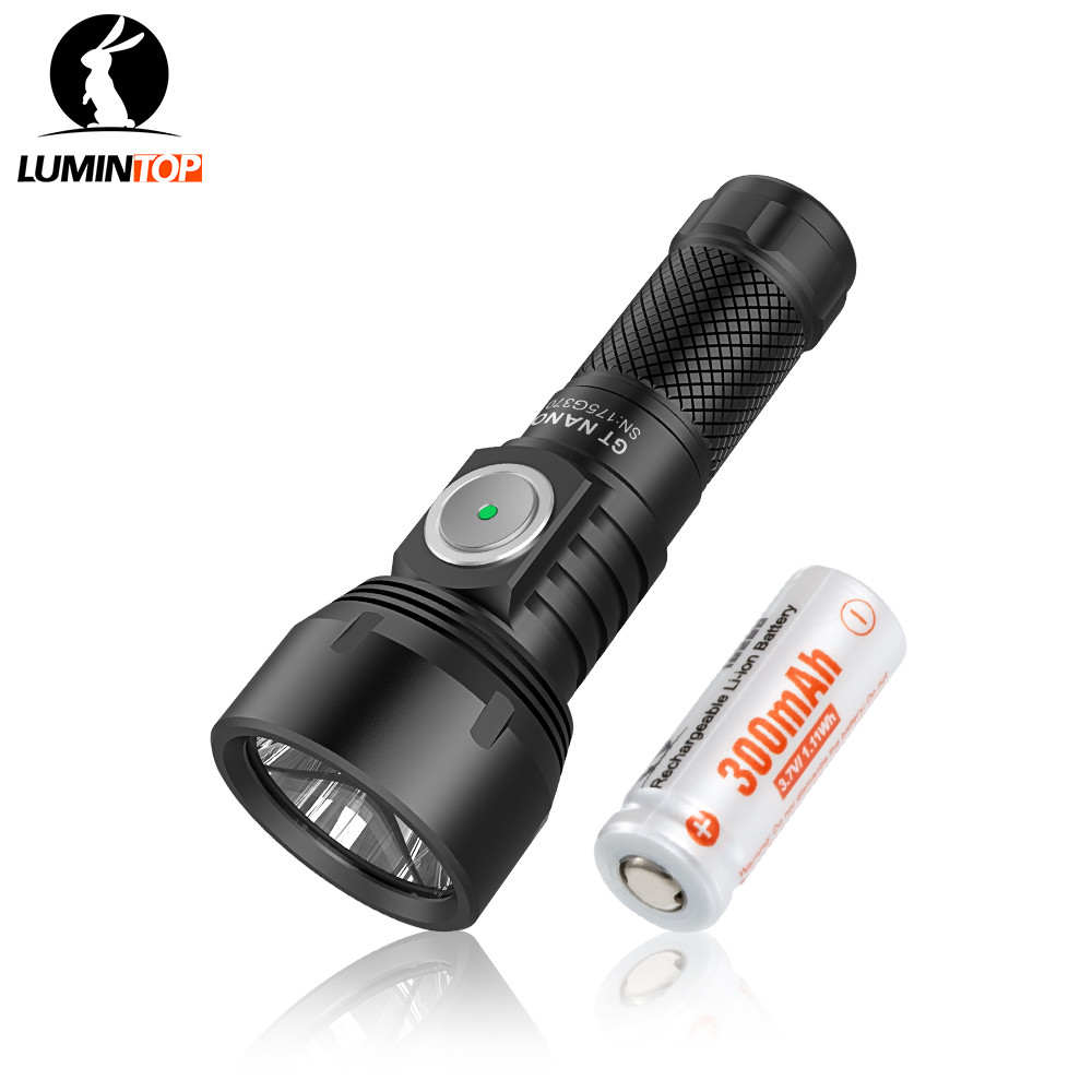 Lumintop long range GT Nano EDC Mini flashlight USB type c flashlight rechargeable keychain 700