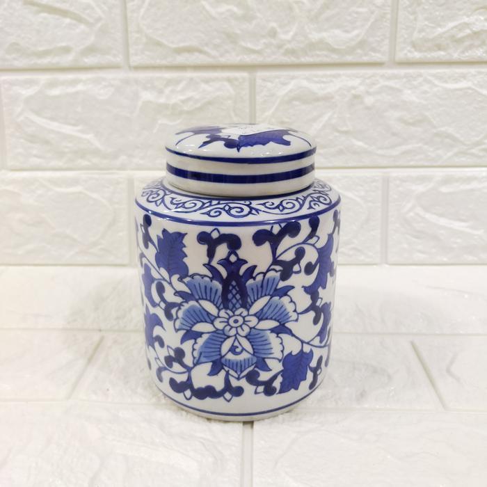 TOPLES KERAMIK BIRU PUTIH/PAJANGAN KERAMIK/TOPLES ANTIK/TOCHIN BULAT