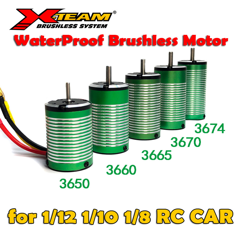 Waterproof X-Team 1/8 1/10 Rc Car Brushless Motor 3650 3660 3665 3670 3674 Brushless Motor For