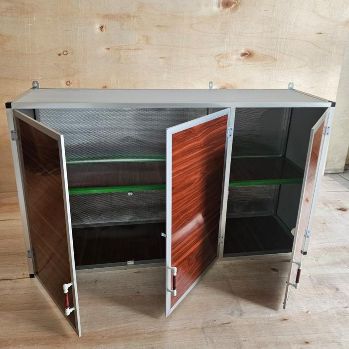 Rak Gantung Lemari Dapur Kitchen Set Atas Aluminium 3 Pintu Acp