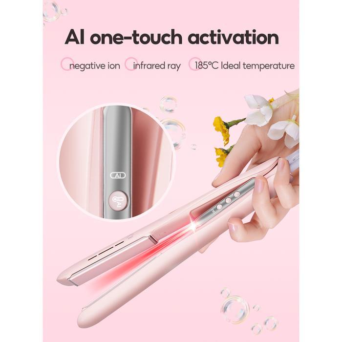 Livchic Ls303S 2In1 Catok Rambut 45Mm Dengan 60 Juta Ion Negatif Dan Fungsi Infrared Sisir Ai