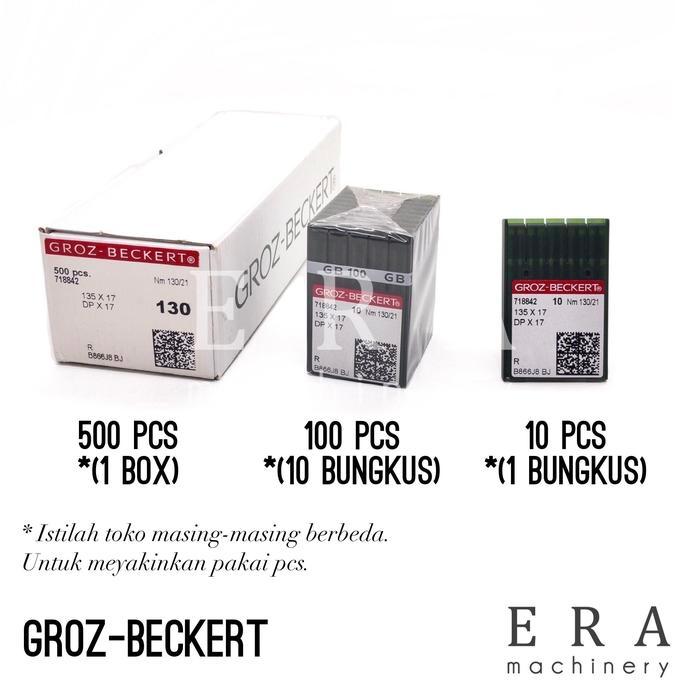 Jarum Jahit DPx5 Groz Beckert GB Needles Germany Jerman Jarum 2 Zig Zag Lubang Kancing Industri