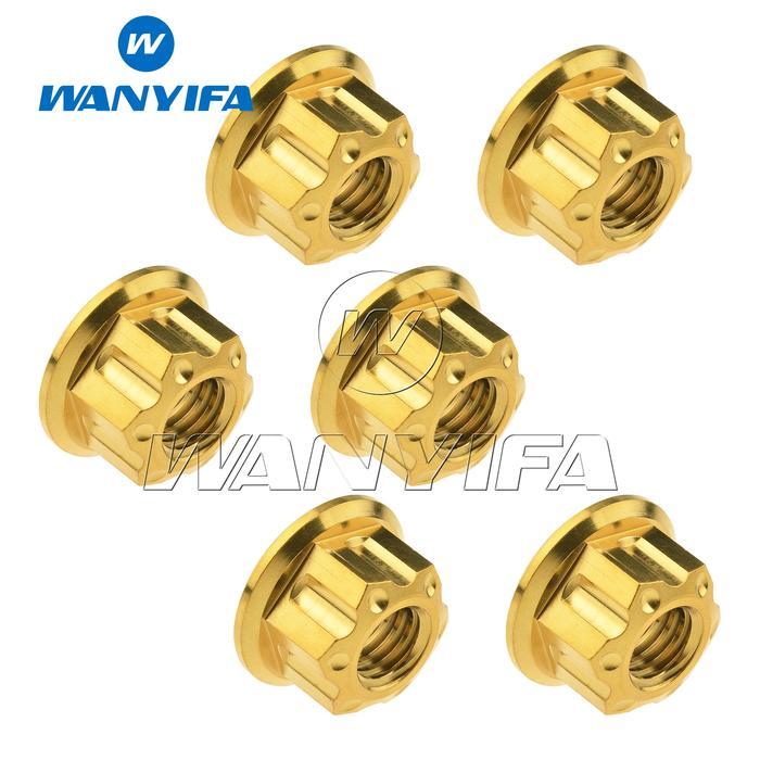 POPULER WANYIFA TITANIUM TI NUT M6/M8/M10/M12/M14/M16 TORX FLANGE HEXAGON MOTORCYCLE REAR AXLE NUTS