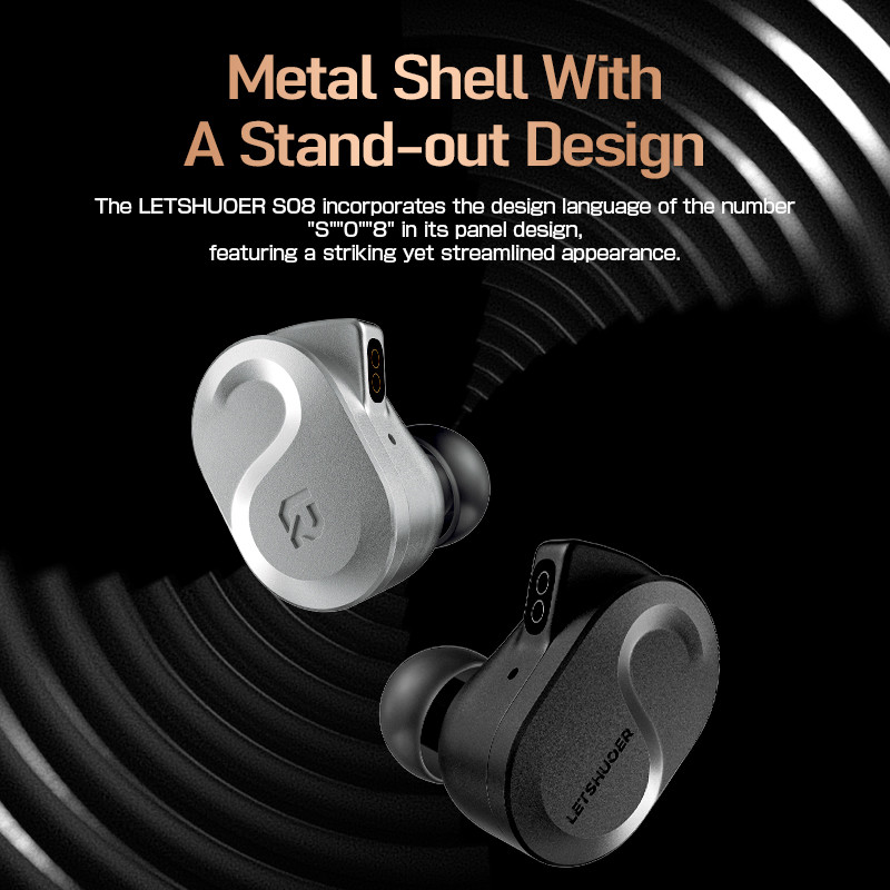 Letshuoer S08 Fourth Generation In Ear Monitor, Dual-Coil 13Mm Planar Magnetic Drr Hifi Wired In Ear