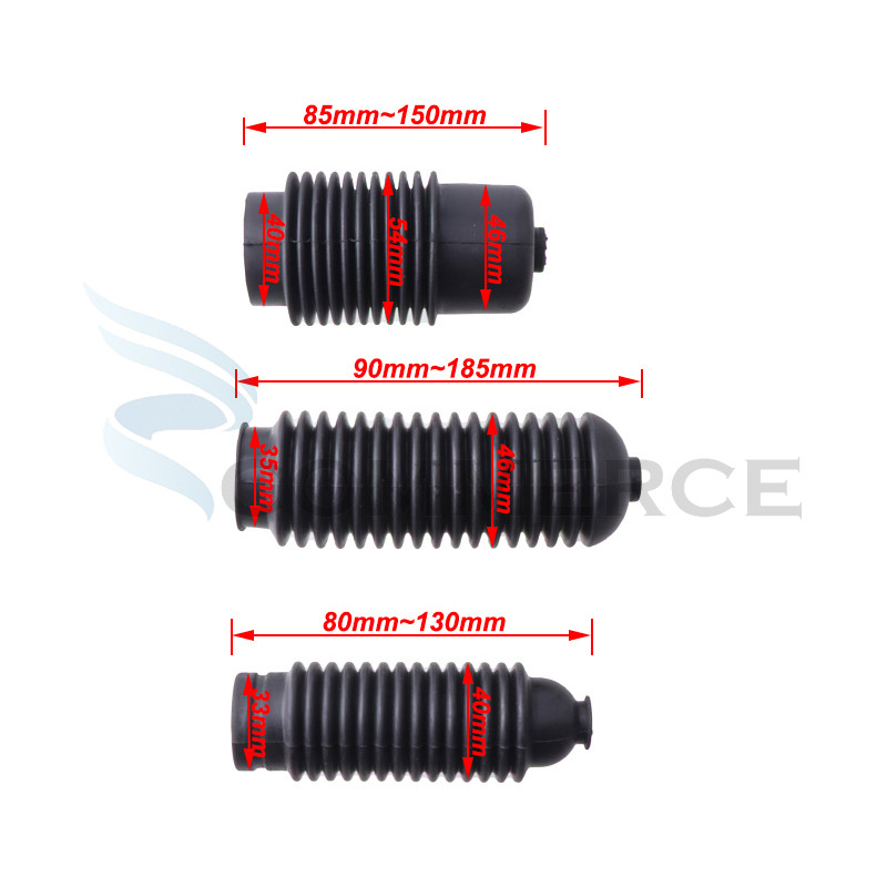 2Pcs/Lot Gear Rack And Pinion Bellows Kit Rubber Gear Boot Cover For Steering Gear Rack & Pinion Utv