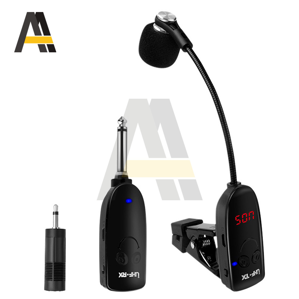PROFESSIONAL WIRELESS INSTRUMENTS MICROPHONE WITH RECEIVER SAXOPHONE MICROPHONE SETS FOR OUTDOOR