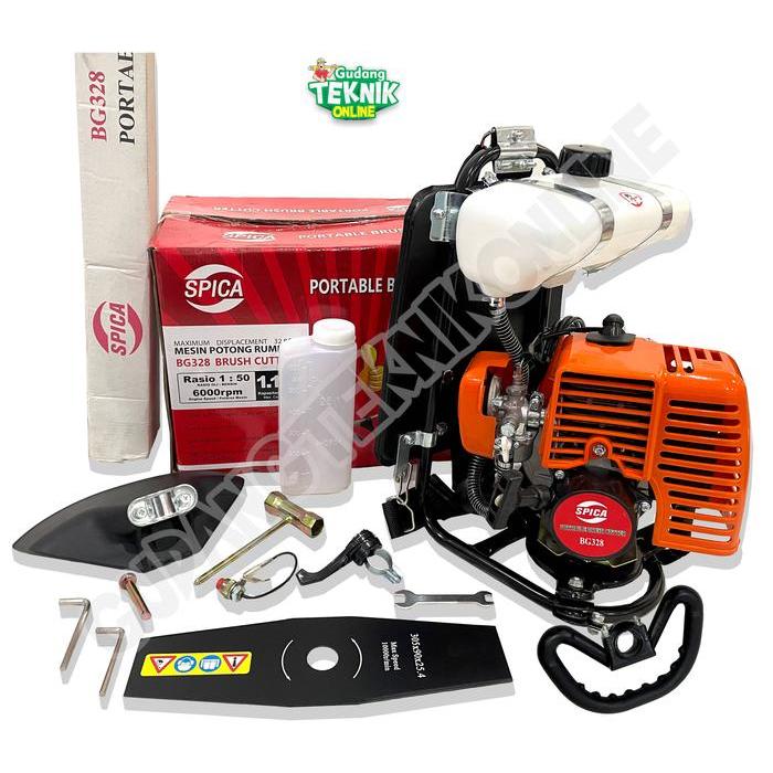 Mesin Potong Rumput SPICA BG328 2 Tak / Portable Brush Cutter Pemotong Rumput Gendong BG 328 BG-328