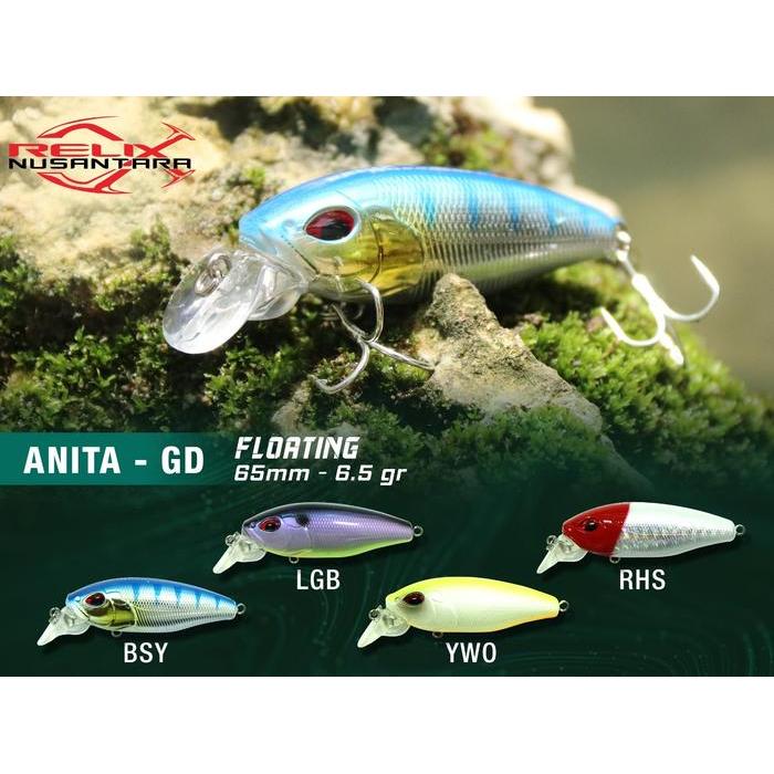 MINNOW ANITA GD MINNOW RELIX NUSANTARA MINNOW FLOATING UMPAN PANCING LURE RELIX