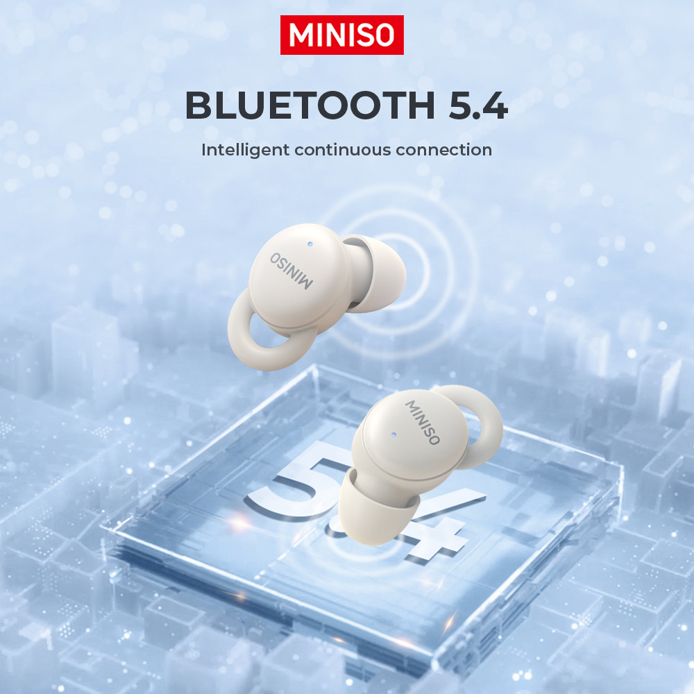 Miniso X10 Wireless Bluetooth 5.4 Earphones Sleep Wireless Headphones With Mic Touch Control Noise