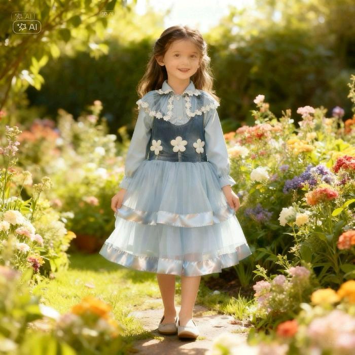 overall anak perempuan / overal set anak / baju anak / baju anak perempuan 3-10 tahun