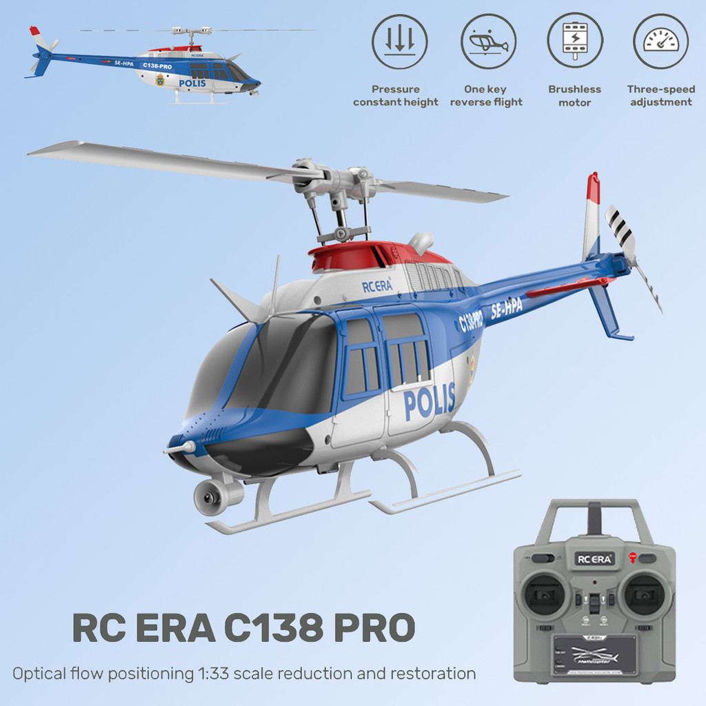 1:33 C138 RC Helicopter Upgrade Airplane 6 Axis Gyro Altitude Hold 2.4G Remote Control Helicopter