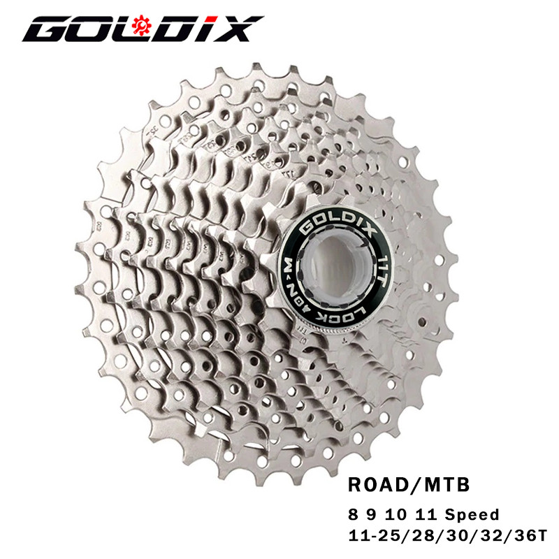 BEST GOLDIX Road Bike 8 9 10 11 Speed Velocidade 11-25T/28T/32T/34T/36T Bicycle Cassette Freewheel M