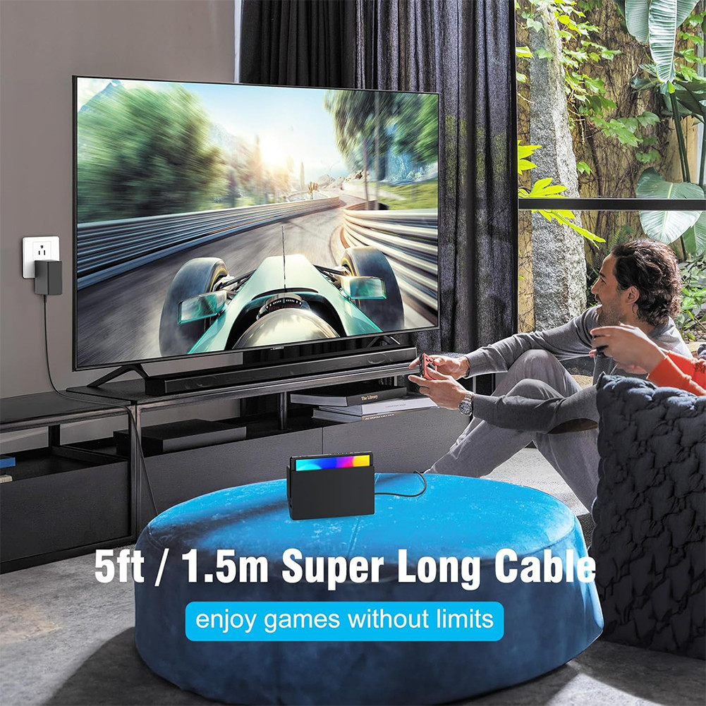 Portable Dock Charger Fast Charger Overload Protection Charger Dock for Switch